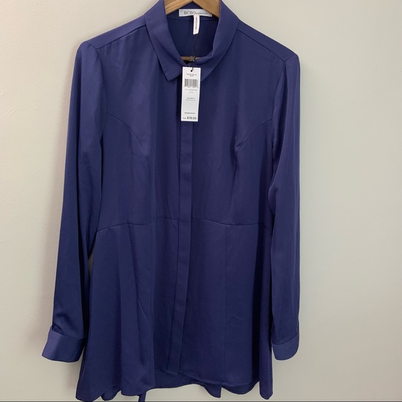 NWT BCBGeneration button front blouse - Picture 7 of 8